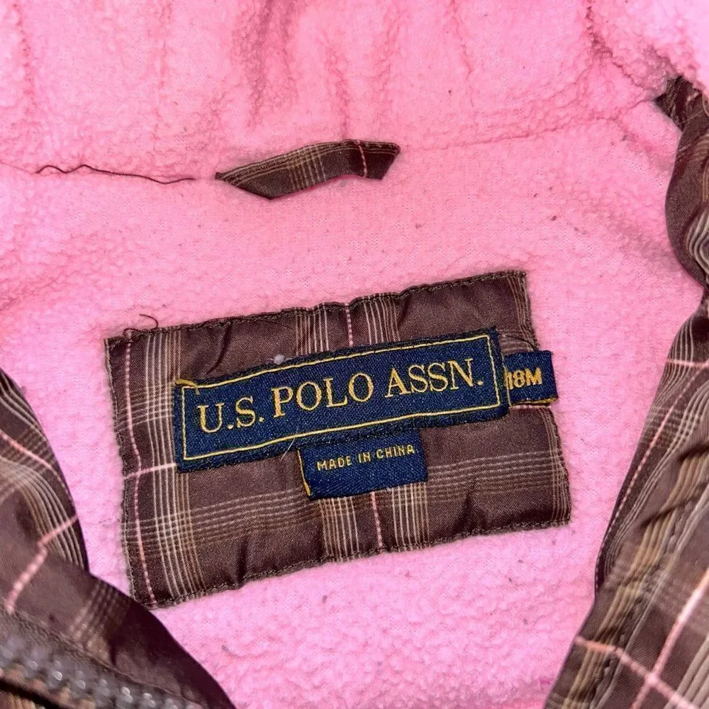 U.S. POLO ASSN Girls 18M Winter Hooded Jacket
